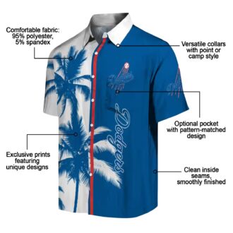 Official Los Angeles Dodgers Tropical Shirt - Blue & White Palm Tree Design