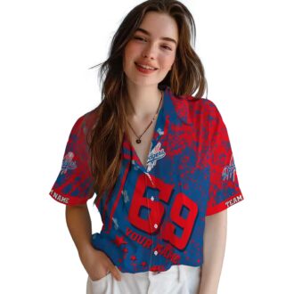 Personalized Dodgers Hawaiian Shirt - Blue Aloha Floral MLB Apparel for Men & Women