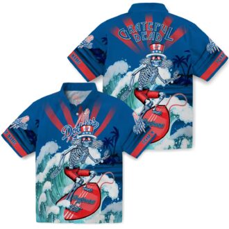Personalized Dodgers Surfing Skeleton Hawaiian Shirt - Ideal Summer MLB Fan Outfit