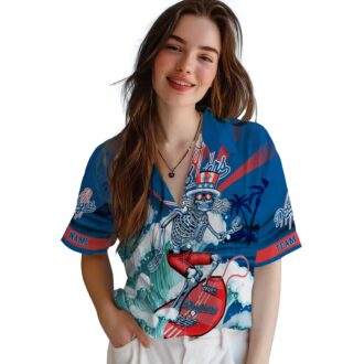 Personalized Dodgers Surfing Skeleton Hawaiian Shirt - Ideal Summer MLB Fan Outfit