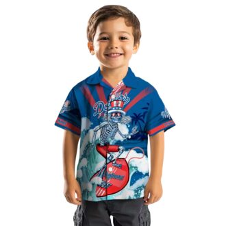 Personalized Dodgers Surfing Skeleton Hawaiian Shirt - Ideal Summer MLB Fan Outfit