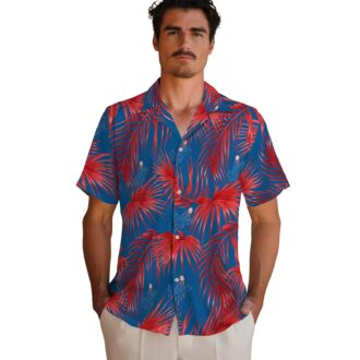 Tropical Palm Leaf Dodgers Hawaiian Shirt - Official MLB Summer Apparel