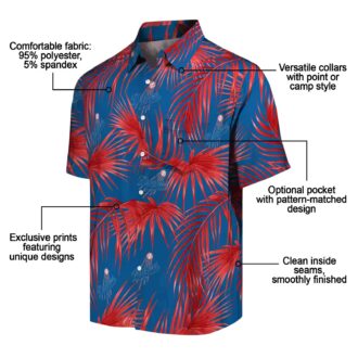Tropical Palm Leaf Dodgers Hawaiian Shirt - Official MLB Summer Apparel
