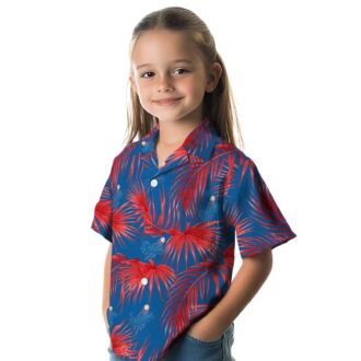 Tropical Palm Leaf Dodgers Hawaiian Shirt - Official MLB Summer Apparel