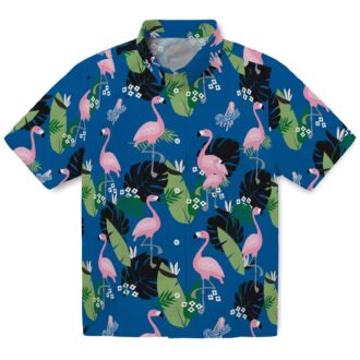 Unisex Dodgers Hawaiian Shirt - Blue Flamingo Leaf Print for MLB Fans & Vacation