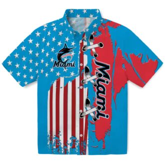 Buy Miami Marlins Stitched Flag Hawaiian Shirt - Stylish MLB Tropical Shirt for Men