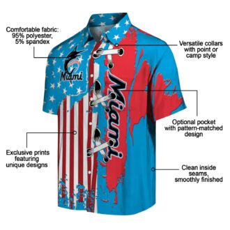 Buy Miami Marlins Stitched Flag Hawaiian Shirt - Stylish MLB Tropical Shirt for Men