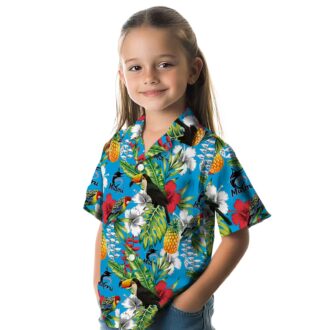 Custom Miami Marlins Hawaiian Shirt - Tropical Toucan Design for Baseball Fans