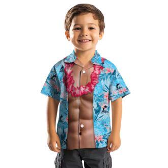 Men's Miami Marlins Blue Tropical Shirt - Chest Illusion MLB Fan Beachwear