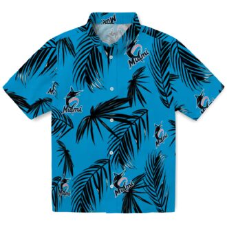 Men’s Miami Marlins Tropical Hawaiian Shirt - Summer Palm Leaf MLB Fan Gear