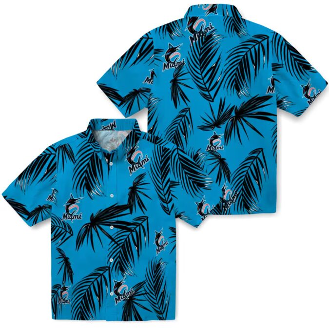 Men’s Miami Marlins Tropical Hawaiian Shirt - Summer Palm Leaf MLB Fan Gear