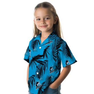 Men’s Miami Marlins Tropical Hawaiian Shirt - Summer Palm Leaf MLB Fan Gear