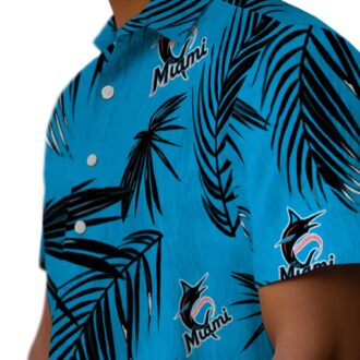 Men’s Miami Marlins Tropical Hawaiian Shirt - Summer Palm Leaf MLB Fan Gear
