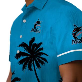 Miami Marlins Aloha Hawaiian Shirt for Men - Beach Sunset MLB Fanwear