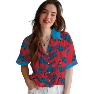 Miami Marlins Floral Print Hawaiian Shirt - 2025 Summer Fan Favorite