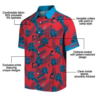 Miami Marlins Floral Print Hawaiian Shirt - 2025 Summer Fan Favorite