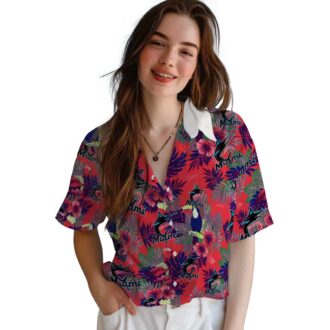 Miami Marlins Hawaiian Shirt for Baseball Fans - Toucan Floral Print