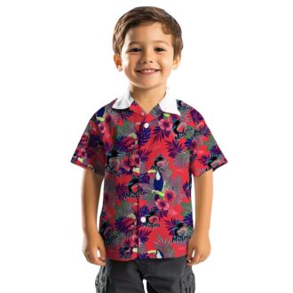 Miami Marlins Hawaiian Shirt for Baseball Fans - Toucan Floral Print