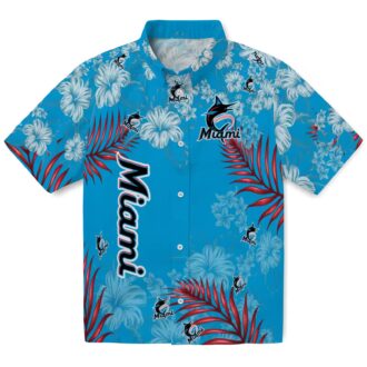 Miami Marlins Hibiscus Tropical Hawaiian Shirt - MLB Fan Beach Shirt for Men