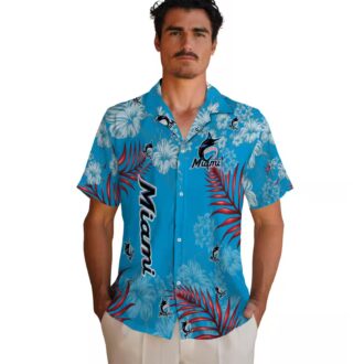 Miami Marlins Hibiscus Tropical Hawaiian Shirt - MLB Fan Beach Shirt for Men