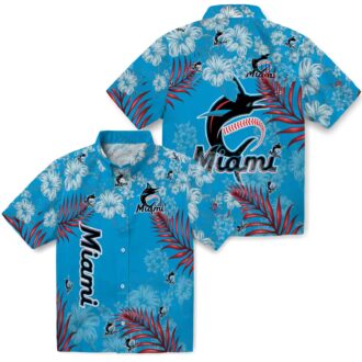 Miami Marlins Hibiscus Tropical Hawaiian Shirt - MLB Fan Beach Shirt for Men