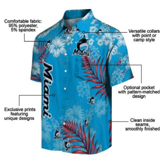 Miami Marlins Hibiscus Tropical Hawaiian Shirt - MLB Fan Beach Shirt for Men
