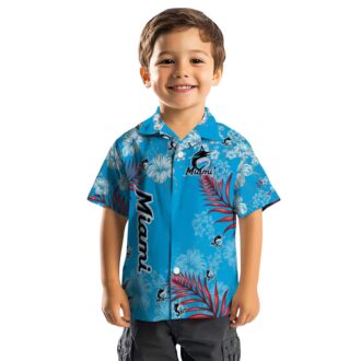 Miami Marlins Hibiscus Tropical Hawaiian Shirt - MLB Fan Beach Shirt for Men
