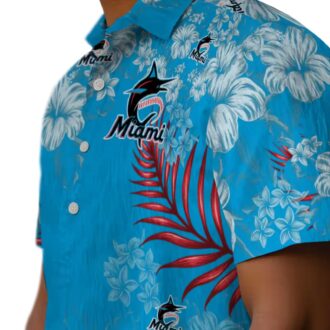 Miami Marlins Hibiscus Tropical Hawaiian Shirt - MLB Fan Beach Shirt for Men