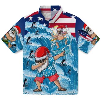 Miami Marlins Holiday Aloha Shirt - Surfing Santa Christmas Gift for Fans