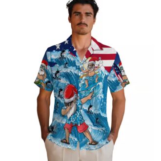 Miami Marlins Holiday Aloha Shirt - Surfing Santa Christmas Gift for Fans