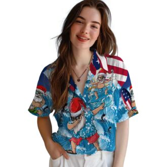 Miami Marlins Holiday Aloha Shirt - Surfing Santa Christmas Gift for Fans