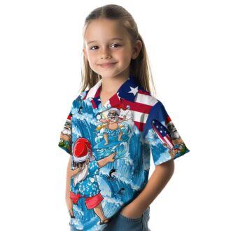 Miami Marlins Holiday Aloha Shirt - Surfing Santa Christmas Gift for Fans
