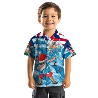 Miami Marlins Holiday Aloha Shirt - Surfing Santa Christmas Gift for Fans