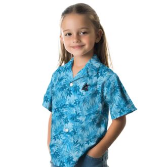 Miami Marlins Leafy Pattern Hawaiian Shirt - Official MLB Fan Gear for Summer Outings