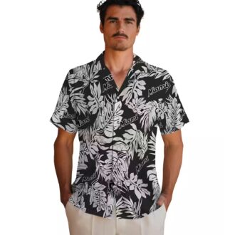 Miami Marlins Monstera Leaf Pattern Hawaiian Shirt - MLB Tropical Summer Shirt for Men