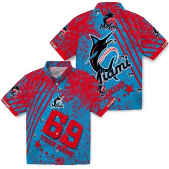 Miami Marlins Star Stripes Hawaiian Shirt for Men - Tropical MLB Beachwear & Game Day Outfit