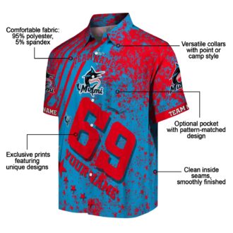 Miami Marlins Star Stripes Hawaiian Shirt for Men - Tropical MLB Beachwear & Game Day Outfit