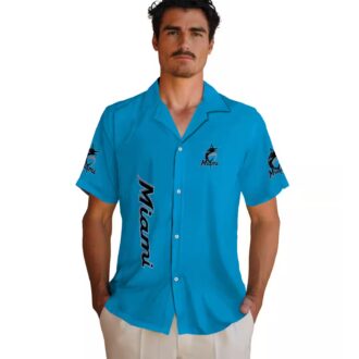 Miami Marlins Stuart Minion Blue Hawaiian Shirt - Vibrant MLB Aloha Apparel