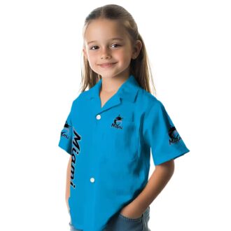Miami Marlins Stuart Minion Blue Hawaiian Shirt - Vibrant MLB Aloha Apparel