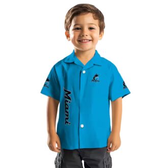 Miami Marlins Stuart Minion Blue Hawaiian Shirt - Vibrant MLB Aloha Apparel