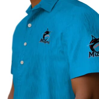 Miami Marlins Stuart Minion Blue Hawaiian Shirt - Vibrant MLB Aloha Apparel