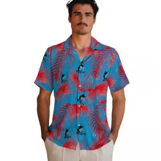 Miami Marlins Tropical Leafy Palms Hawaiian Shirt - MLB Summer Beachwear