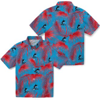 Miami Marlins Tropical Leafy Palms Hawaiian Shirt - MLB Summer Beachwear