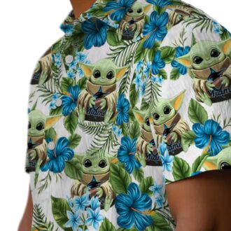 Miami Marlins Yoda Hawaiian Shirt - MLB Tropical Summer Beachwear for Men