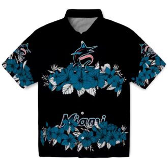 Official Miami Marlins Hibiscus Hawaiian Shirt - Perfect MLB Summer Beach Shirt for Fans