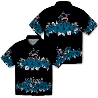 Official Miami Marlins Hibiscus Hawaiian Shirt - Perfect MLB Summer Beach Shirt for Fans