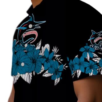 Official Miami Marlins Hibiscus Hawaiian Shirt - Perfect MLB Summer Beach Shirt for Fans