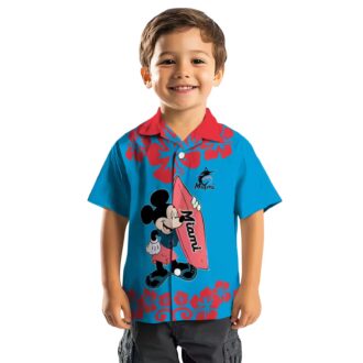 Surfing Mickey Miami Marlins Tropical Hawaiian Shirt for Men, MLB Fan Gift