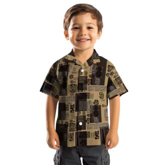 Brown San Diego Padres Hawaiian Shirt with Tribal Design - Perfect for Summer & Tailgate