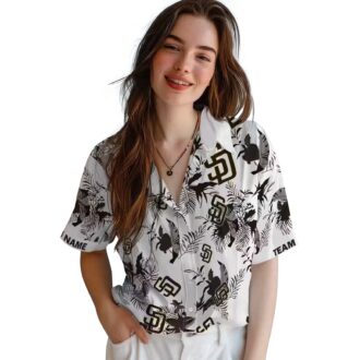 Custom Padres Tropical Hawaiian Shirt for Summer - Botanical Style